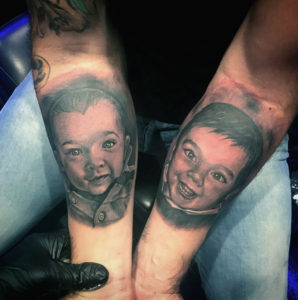 kids portrait tattoo