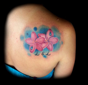 plumeria tattoo realistic