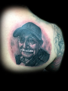 Father portrait tattoo