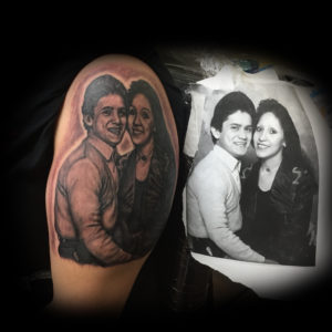 parents portrait tattoo