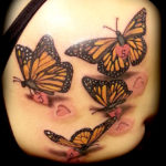 3d butterflies tattoo