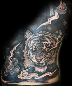 tiger backpiece tattoo