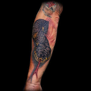 realistic snake tattoo