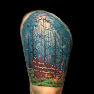 underwater landscape tattoo