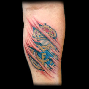 real madrid tatuaje realista