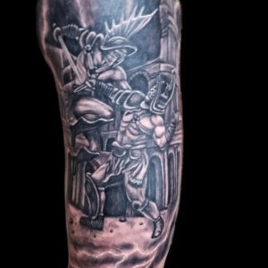 gladiators fighting tattoo