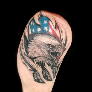 eagle american flag tattoo