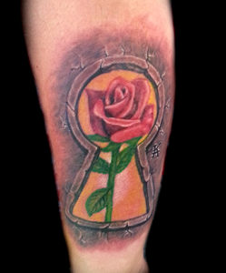 color rose tattoo