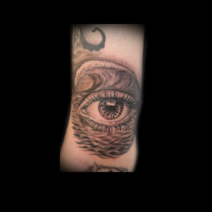 surfer wave eye tattoo nautical