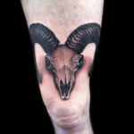 3d ram skull realistic tattoo