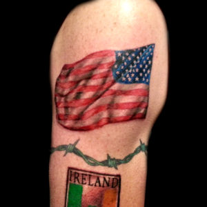 small american flag tattoo