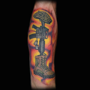 soldiers cross tattoo