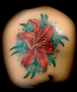 orange tiger lily tattoo