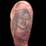 girl portrait tattoo