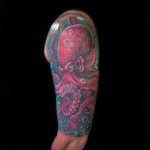 Color octopus tattoo